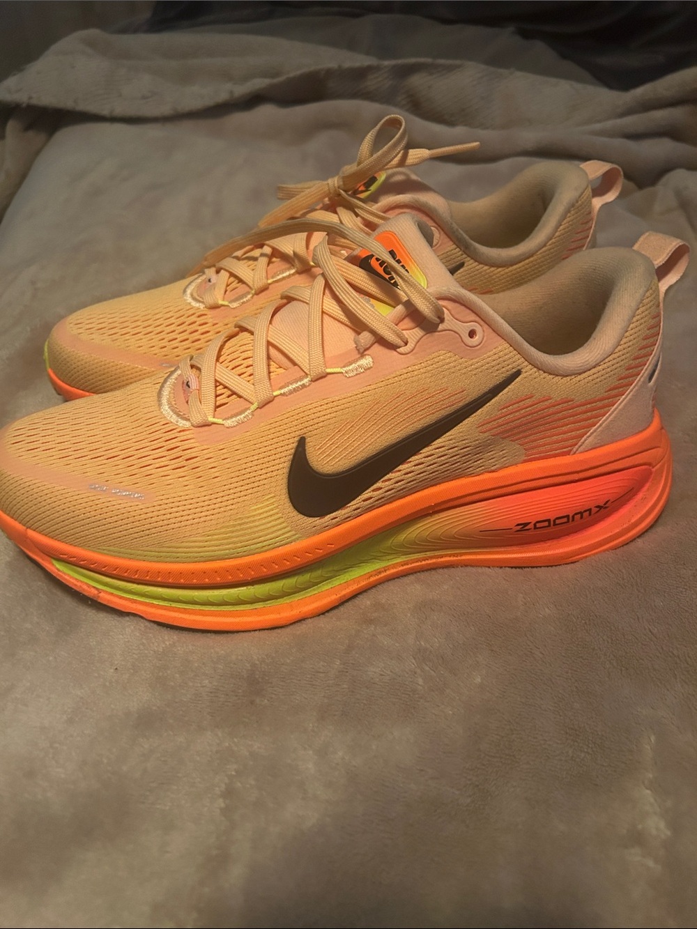 Nike ZoomX Peach & Neon Running Shoes